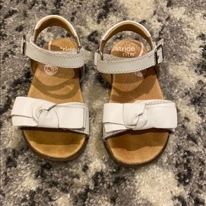 Stride Rite Open Toe Sandal- White (toddler)